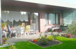 Hübsche ebenerdige Wohnung mit niedlichem Südgarten in Brake Süd Ebenerdige-Wohnung-mit-Suedgarten-Brake-Sued